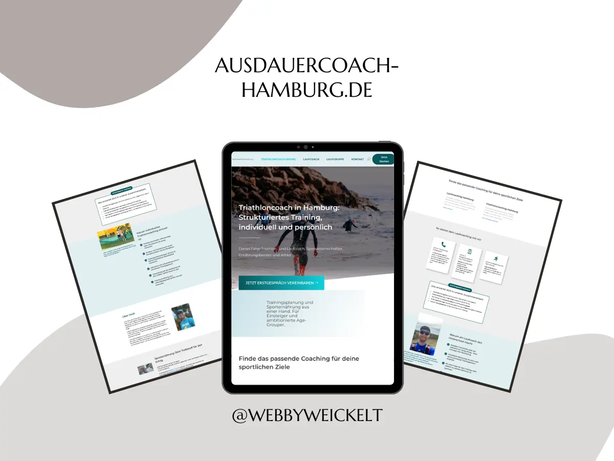 Referenz Projekt Ausdauercoach Webdesign Referenz Ausdauercoach Hamburg - Redesign für Triathlon und Lauftraining